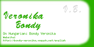 veronika bondy business card